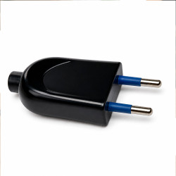 Enchufe Macho 2P 10A Negro...