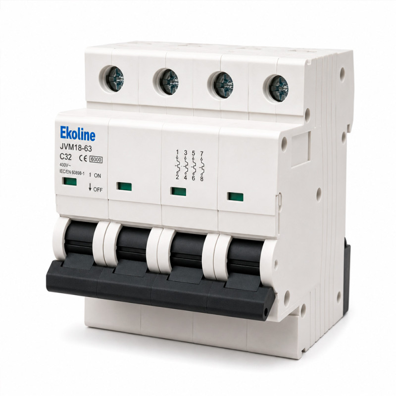 Interruptor Automatico 4 x 10A 10K Curva C Ekoline
