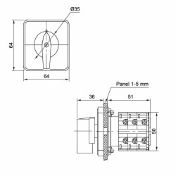 Interruptor Paco 2 Posiciones 40A ON-OFF Ekoline