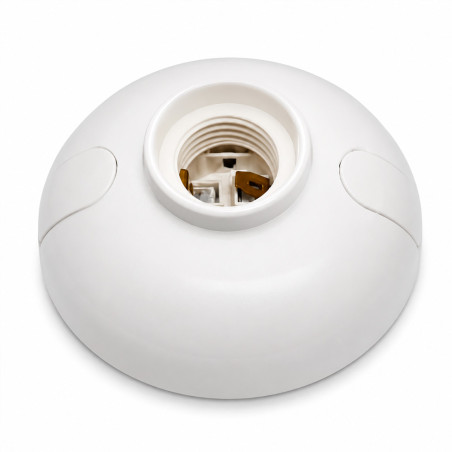 Portalampara Base Recta Ovalado Blanco E-27 Ekoline