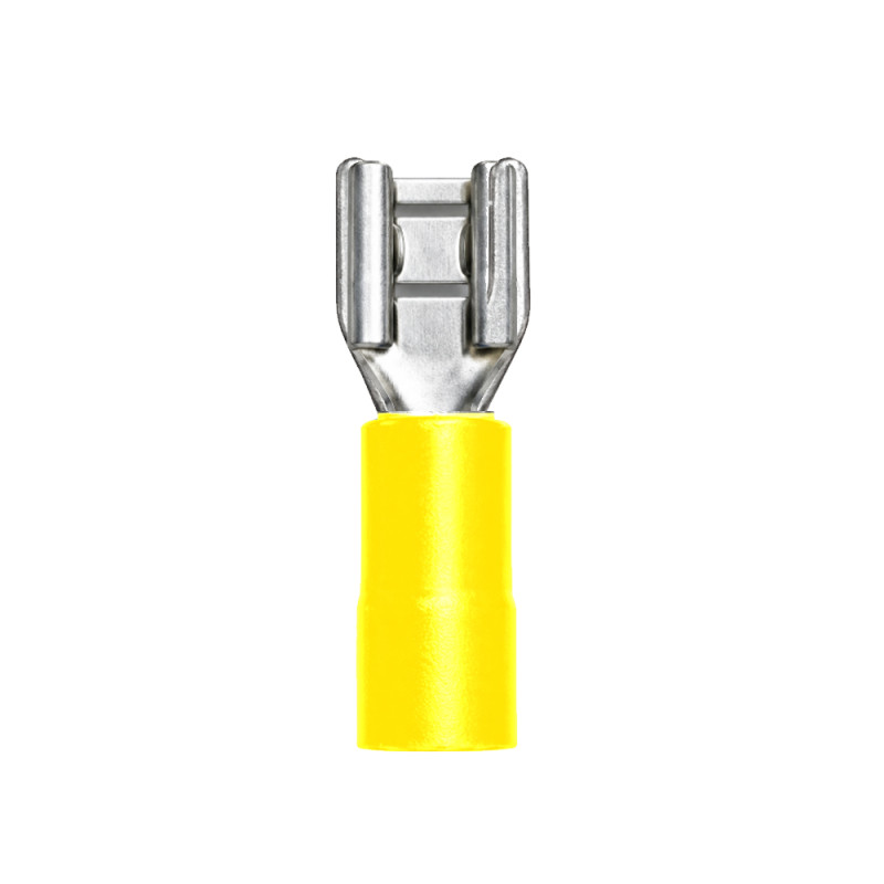 Terminal Hembra Paleta Media Aislación 12-10 AWG 7.4 mm Amarillo Ekoline