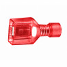 Terminal Macho Aislado Semi Transp 22-16 AWG Rojo Ekoline