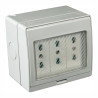 Tapa Hidrobox IP55 (3) C/Enchufe 2P+T 10/16A Ekoline