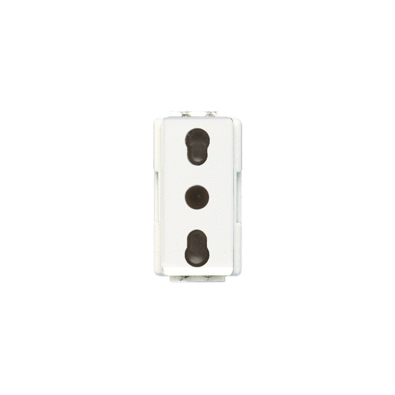 Enchufe 2P+T 10/16A 250V Blanco Bticino
