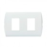 Placa 2 Modulos Blanca Bticino