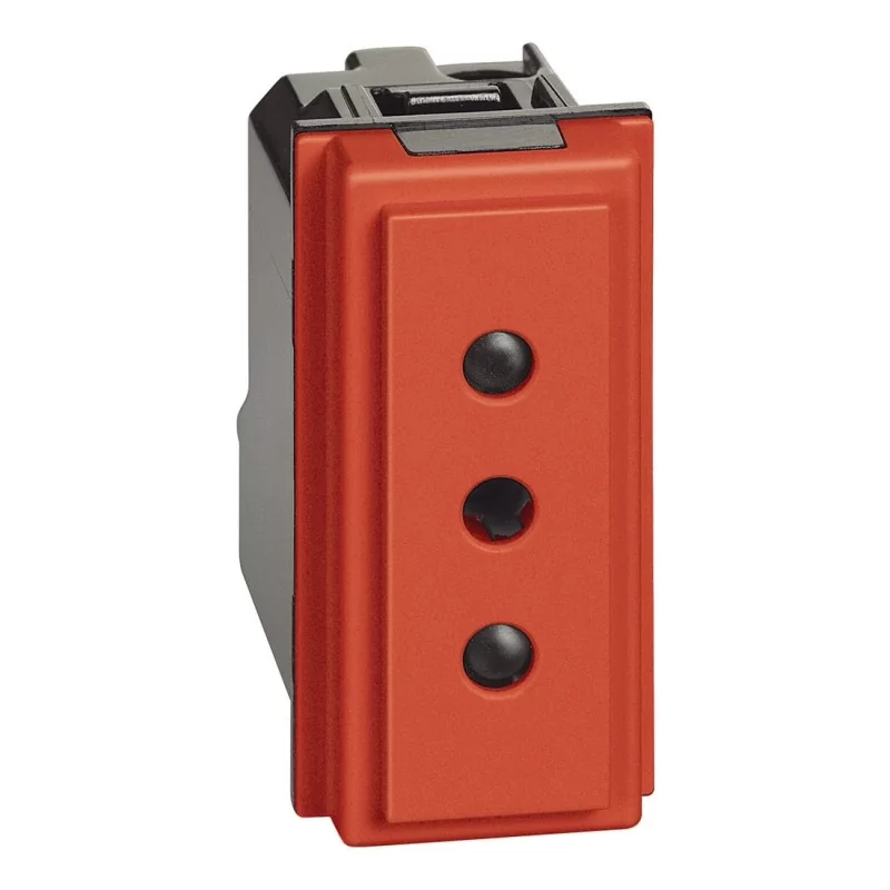 Enchufe 2P+T 10 250V Rojo